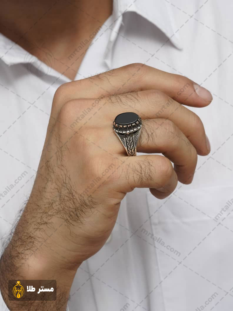 خرید و قیمت انگشتر نقره مردانه اسپرت کد m4