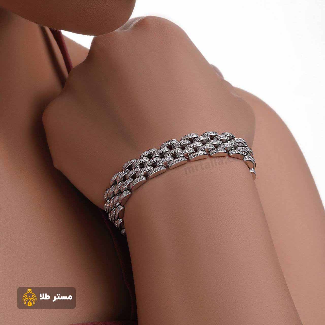 خرید و قیمت دستبند نقره رولکس زنانه